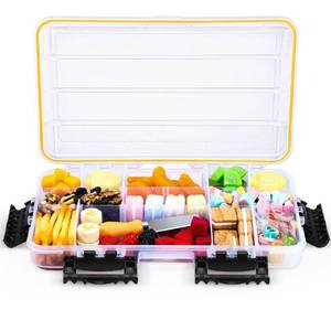lot 53219 image: Menkxi Charcuterie Snackle Box, Waterproof Travel Charcuterie Containers Box with Lid Keeps Snacks Fresh Dry, Removable Dividers 24 Compartments, Ideal for the Boat, Beach, Picnics (Yellow)