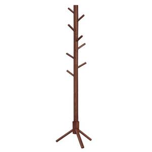 lot 53220 image: VASAGLE Solid Wood Coat Rack, Free Standing Coat Rack, Tree-Shaped Coat Rack with 8 Hooks, 3 Height Options, for Clothes, Hats, Bags, for Living Room, Bedroom, Home Office, Dark Walnut URCR04WN