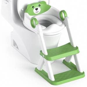 lot 53224 image: Rabb 1st Potty Training Seat, Upgrade Toddler Toilet Seat for Kids Boys Girls, 2 in 1 Potty Training Toilet, Splash Guard Anti-Slip Pad Step Stool