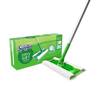 lot 53313 image: Swiffer Sweeper 2-in-1 Mops for Floor Cleaning, Dry and Wet Multi Surface Floor Cleaner, Sweeping and Mopping Starter Kit, Includes 1 Mop  19 Refills, 20 Piece Set