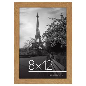 lot 53321 image: Americanflat 8x12 Picture Frame in Dark Oak - Engineered Wood with Shatter Resistant Glass - Horizontal and Vertical Formats for Wall and Tabletop