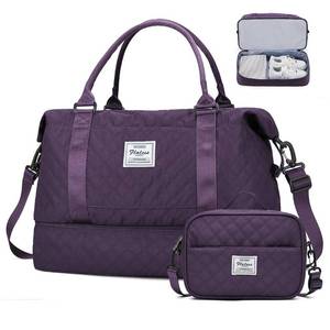 lot 53325 image: Travel Weekender Bag for Women, Carry On Overnight Bag with Toiletry Bag & Trolley Sleeve,Personal Item Bag