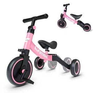 lot 53339 image: besrey 5 in 1 Toddler Bike for 1 Year to 4 Years Old Kids, Toddler Tricycle Kids Trikes Tricycle, Gift & Toys for Boy & Girl, Balance Training, Removable Pedals