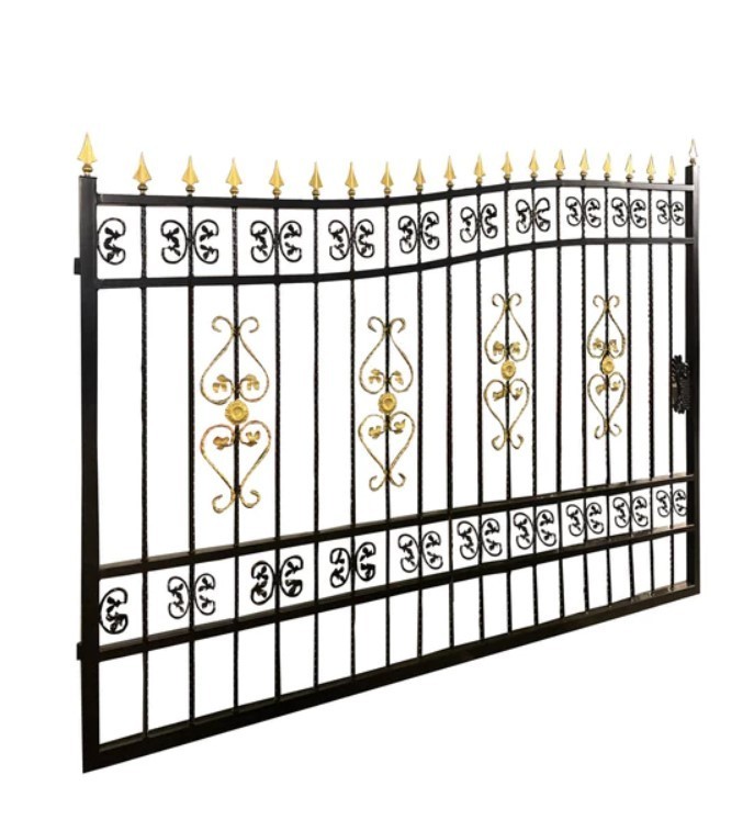 lot 803 image: Unused TMG-MG20 20-ft Bi-parting Wrought Iron Ornamental Gate (per pair)