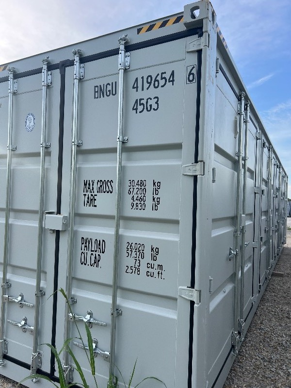 lot 814 image: Unused TMG-SC40S TMG Industrial 40 High Cube Side-Open Shipping Container, One Way Use, Security Lock Boxes, Ocean Sea Can Standards