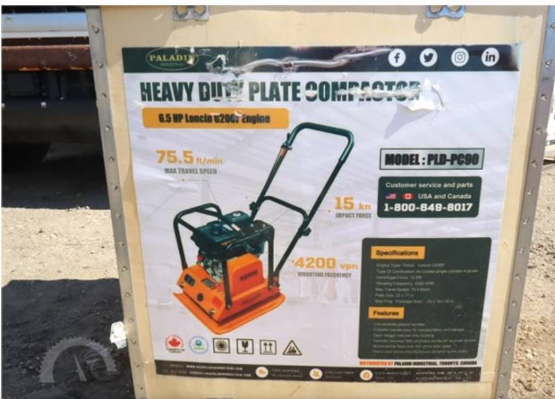 lot 2615 image: Unused 2024 Paladin Heavy Duty Plate Compactor PLD-PC90