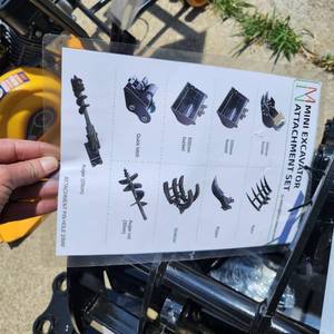 lot 5010 image: 1-2 Ton Excavator Attachment Set Quantity of 9