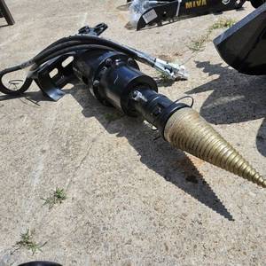 lot 5028 image: Unused 2024 Excavator Hydraulic Wood Drill  Fits to 1-3ton Excavator