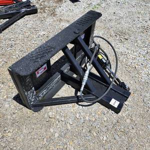 lot 512 image: &nbspUnused 2024 Industrias America Easy Man H Post PostTree Puller Skid Steer Attachment.