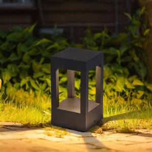 lot 60009 image: SLAWA Black Square Column Post Caps Lights Outdoor Waterproof LED Pillar Post Lamps with 3000K Warm Light Fence Post Cap Lights Aluminum Post Lights Fixture for Pool Gate Yard Deck Lawn Lanterns
