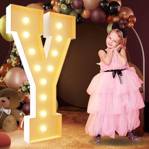 lot 60016 image: imprsv 4FT Marquee Light Up Letters, Large Light Up Letters for Birthday Party Decor Wedding Decorations, Marquee Letters for Party Decoration Large Marquee Letters Arch Kit Decorations Letter Y
