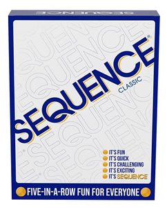 lot 60035 image: SEQUENCE- Original SEQUENCE Game with Folding Board, Cards and Chips by Jax ( Packaging may Vary ) White, 10.3 x 8.1 x 2.31