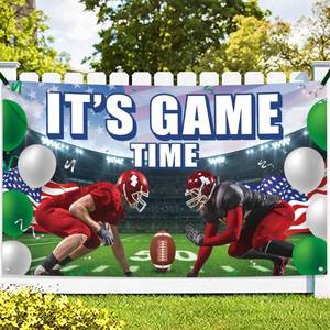 lot 60077 image: KatchOn, Large Football Backdrop for Party - 72x44 Inch  Football Banner, Football Party Decorations  Football Party Banner, Football Party Favors  Football Party Backdrop, Football Party Supplies