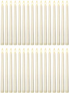 lot 60092 image: Treela 24 Pcs Flameless Taper Candles Bulk LED Tapered Battery Operated Candles for Easter Valentines Day Birthday Wedding Party Church Table Decoration