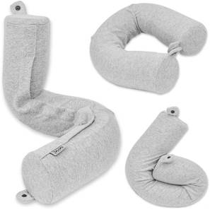 lot 60099 image: Dot&Dot Twist Memory Foam Travel Pillow for Neck, Chin, Lumbar and Leg Support - Neck Pillows for Sleeping Travel Airplane for Side, Stomach and Back Sleepers - Adjustable, Bendable Roll Pillow