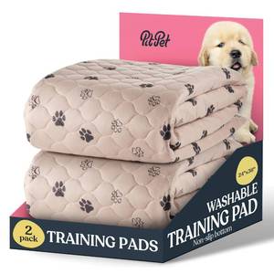 lot 60123 image: Super Absorbent Washable Pee Pads for Dogs - 2-Pack Superior Reusable Puppy Pads Pet Training Pads �100% Waterproof Dog Pee Pad Protects Against Urine Leakage Non-Slip Grip Prevents Slipping& Bunching