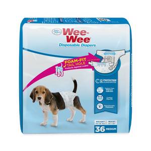 lot 60133 image: Four Paws Wee-Wee Disposable Dog Diapers Medium (36 Count)