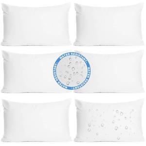 lot 60139 image: Fixwal 12x20 Inches Outdoor Pillow Inserts Set of 6, Waterproof Decorative Throw Pillows Insert, Square Pillow Form for Patio, Furniture, Bed, Living Room, Garden (White)