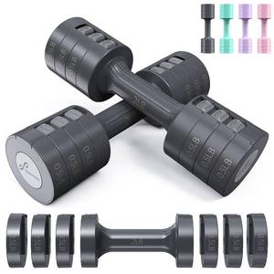 lot 60145 image: Adjustable Dumbbells Hand Weights Set Sportneer 5lb Dumbbells Set of 2 Each 2lb 3lb 4lb 5lb Free Weights Fast Adjust Dumbbell Weight Set for Women Men Home Gym Workout Strength Training Equipments