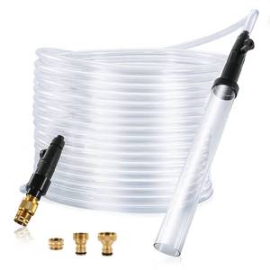 lot 60148 image: ZRDR Aquarium Siphon Vacuum Gravel Cleaner Kit for Fish Tank Cleaning Gravel & Sand, Fish Tank Water Changer Metal Faucet Connector with Long Hose Drain & Fill32ft��