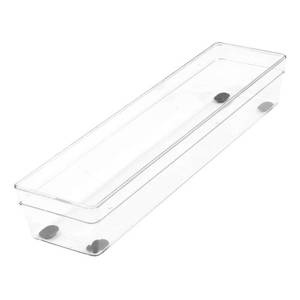 lot 60167 image: Glad Plastic Drawer Storage Tray � Heavy Duty Organizer Bin for Home, Kitchen, Bath, Bedroom, Office  Non-Slip Feet, 13 x 3, Clear