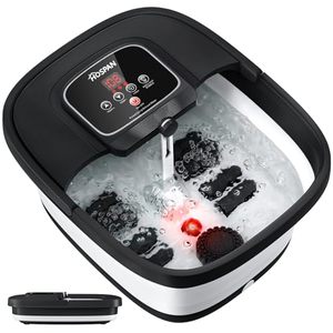lot 60168 image: HOSPAN Collapsible Foot Spa with Heat, Bubble, Red Light, and Temperature Control, Foot Bath Massager with 8 Shiatsu Massage Rollers, Pedicure Foot Spa for Relaxation and Stress Relief, Black