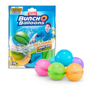 lot 60171 image: Bunch O Balloons Reusable Water Balloons 6 Pack by ZURU