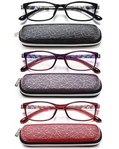 lot 60174 image: EYEURL Reading Glasses for Women-Blue Light Blocking For Women-3 Pack Computer Readers 2.5 Spring Hinge Anti UV RayEye StrainGlare Eyeglasses