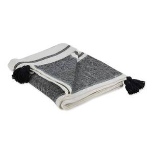 lot 60176 image: DII New Traditional, 2-Tone Chevron Stripe Throw, 50x60, Black