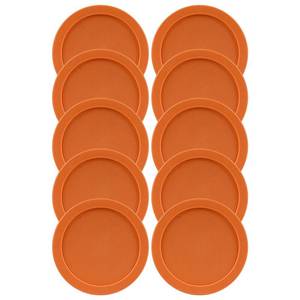 lot 60179 image: Replacement Lid for Pyrex 7.5 (7 Cup) Storage Plastic Cover Bowl 7402-PC Orange (10-Pack)