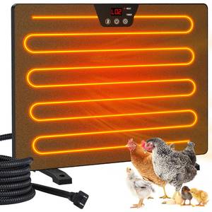 lot 60190 image: Keten Chicken Coop Heater, 100200 Watts Radiant Heat Energy Efficient Design, 3 Ways to Use, Safer Than Brooder Lamps Heater with Digital Display and 5 Timing Setting(16.7 X 12.2)