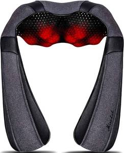 lot 60198 image: Mirakel Neck Massager with Heat, Shiatsu Shoulder Massager, Electric Kneading Back Massager, Massage Pillow for Pain Relief Deep Tissue, Fathers Day Presents, Mothers Day,Christmas Gifts Get Well Soon