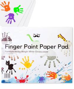 lot 60206 image: Mr. Pen- Finger Paint Paper, 11 x 14 inches, 22 Sheets, Paint Paper for Kids, Art Paper for Kids, Kids Paint Paper, Paper for Painting Kids, Finger Paint Paper for Toddlers