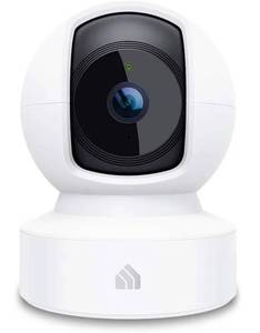 lot 60216 image: Kasa Indoor PanTilt Smart Security Camera, 1080p HD Dog-Camera,2.4GHz with Night Vision,Motion Detection for Baby and Pet Monitor, Cloud & SD Card Storage, Works with Alexa& Google Home (EC70), White