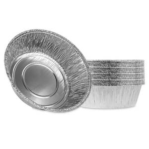 lot 60224 image: PLASTICPRO 10 Inch Round Deep Tin Foil Pans Disposable Aluminum, Freezer & Oven Safe - For Baking, Cooking, Storage, Roasting, & Reheating, Pack of 20