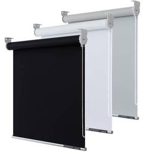 lot 60231 image: LINKCOO 100% Blackout Roller Window Shades, Room Darkening Window Blinds with Thermal Insulated Fabric, Corded Roll Pull Down Shades for Home and Office (Black - Width 31, Max Drop Height 79)
