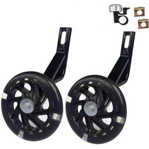 lot 60251 image: Training Wheels for Bike Compatible for Bikes of 12 Inch Flash Mute Wheel (black)