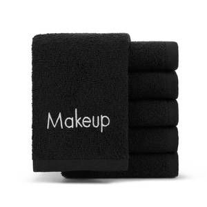 lot 60265 image: Arkwright Makeup Towels - Pack of 6 - Soft & Gentle Cotton Washcloth Face Make Up Remover, Reusuable Eraser Cloth Essentials for Hosts & Artists, 13 x 13 in, Black