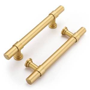 lot 60282 image: Haliwu 10 Pack Gold Cabinet Handles, Brushed Brass Cabinet Pulls Kitchen Cabinet Handles Barrel Cabinet Handles 3-34 inch Gold Pulls Kitchen Hardware