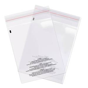 lot 60285 image: Spartan Industrial - 6� X 9� (1000 Count) Self Seal Clear Poly Bags with Suffocation Warning for Packaging, Shipping & - Resealable Glue