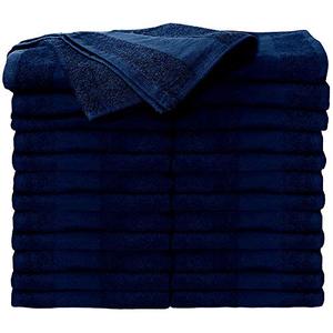 lot 60303 image: ForPro Premium Bleach Tough Salon Towels, 100% Cotton, Bleach-Proof, Stain Resistant & Color Safe Towels for Salons, Spas, Gyms & Home, 16� W x 27� L, Navy Blue
