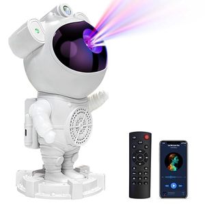 lot 60329 image: Astronaut Galaxy Projector - Bluetooth Speaker, White Noise, Star and Moon Galaxy Lights for Bedroom with Timer, Nebula Night Light 360° Adjustable with Remote, Starry Galaxy Projector for Kids
