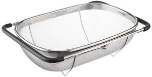 lot 60339 image: Cuisinart Over-The-Sink Colander, 5.5 Qt,Stainless Steel, 13 x 9 inches
