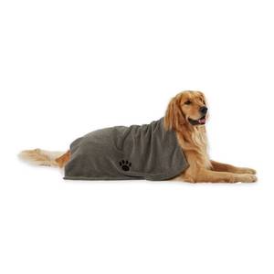 lot 60354 image: Bone Dry Pet Grooming Towel Collection Absorbent Microfiber X-Large, 41x23.5, Embroidered Gray