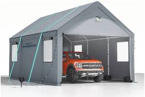 lot 8313 image: 12x20 Heavy Duty Carport Canopy - see description
