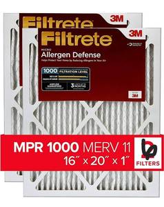 lot 8321 image: 6 Pack Filtrete 16x20x1 AC Furnace Air Filter, MERV 11, MPR 1000