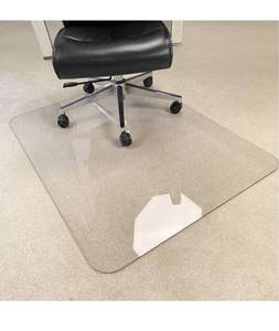 lot 8341 image: Upgraded Version Crystal Clear 15 Thick 47 x 35 Heavy Duty Hard Chair Mat, Can be Used on Carpet or Hard Floor RETAILS $80