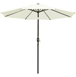lot 8356 image: Sunnyglade 9 Patio Umbrella Outdoor Table Umbrella with 8 Sturdy Ribs (Beige) RETAILS $67