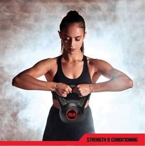 lot 8361 image: Kettlebell with Shock-Proof Plastic Coating for CrossFit Training 15Lb