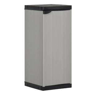 lot 8395 image: Garden Storage Cabinet with 1 Shelf Gray and Black 13.8x15.7x33.5